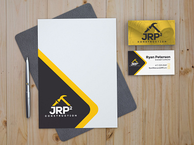 Jrp2 Construction Logo brand and identity branding design flat icon illustration lettering logo type typography