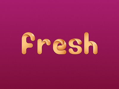fresh logo - WIP fresh lettering logo orange peel typography vector wip