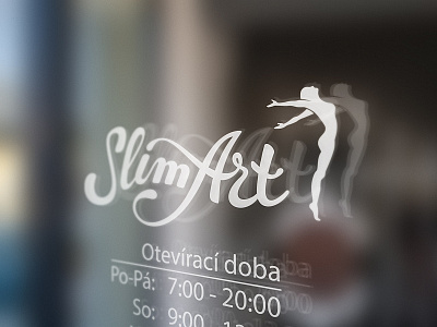 SlimArt logo mock up center fitness lettering logo mock up slim art typography