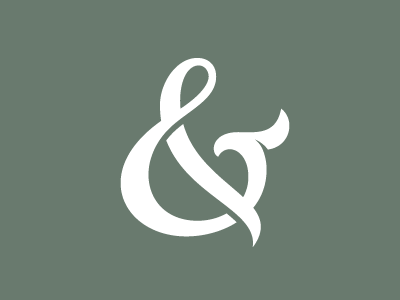 & ampersand lettering logo type typography vector