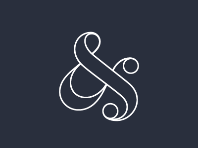 Ampersand ampersand custom lettering outline type typography vector