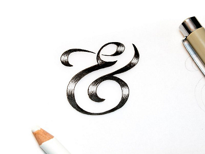 Ampersand ampersand hand drawn lettering pencil sakura type typography