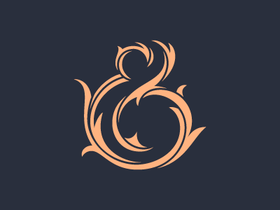 Ampersand ampersand custom lettering outline t shirt tee type typography vector