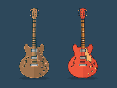 Guitar. Flat icons flat guitar icon instrument music musical rock style vector