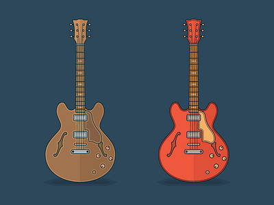 Guitar. Flat icons