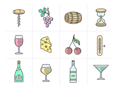 Wine icons