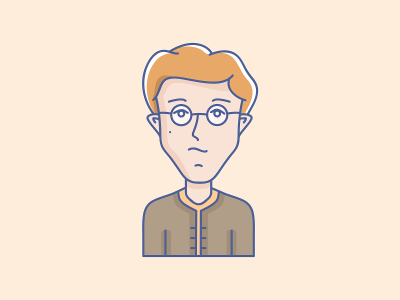 Eric avatar character character design design face illustration illustrator line linear vector