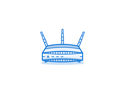 Wi-fi router device icon linear network router vector wi fi