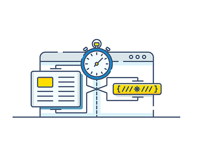 CDN - load time & data compression cdn compression hosting icon load panel time vector