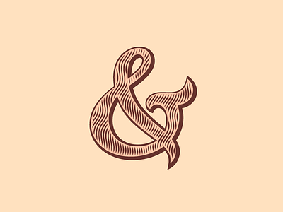 Ampersand #19 ampersand custom engrave lettering outline type typography vector
