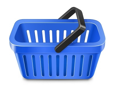Blue Shopping Cart (vector) blue cart icon shopping vector