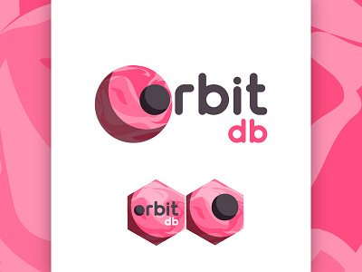 Orbit DB app brand branding design flat graphic icon illustration logo minimal moon orbit planet texture type typography ui vector web website