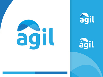 Agil Insurance Logotype 3d app brand branding bubble design gradient graphic icon insurance logo logotype organic startup technology typography ubuntu vector web