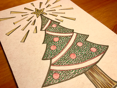 Merry Christmas! 2d christmas design details drawing holidays illustration markers paper shining star texture