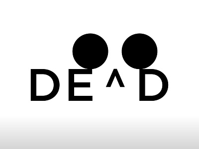 Concept - Dead abstract black white brand branding dead design flat geometric graphic icon illustration logo minimal simple skull typography vector