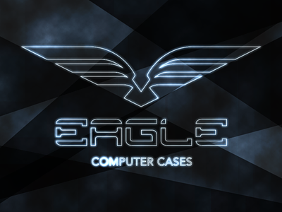Eagle Computer Cases bird brand branding design eagle flat futuristic gamer graphic illustration lettering logo logotype minimal sci-fi technology texture typography vector web