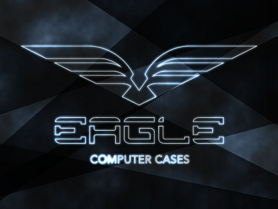 Eagle Computer Cases bird brand branding design eagle flat futuristic gamer graphic illustration lettering logo logotype minimal sci fi technology texture typography vector web