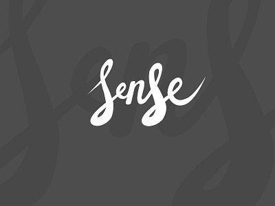 Sense brand branding brush calligraphy design flat flow graphic hand handwriting icon illustration letteting logo minimal sense smooth type typography vector