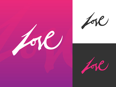 Love brand branding brush calligraphy design expressive flat free graphic handwriting lettering logo logotype love minimal stroke type typography vector web