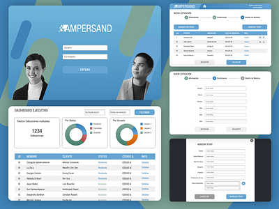 Ampersand - Financial Administrator abstract app branding dashboard design financial flat geometric graphic management minimal platform texture type typography ui ux vector web website