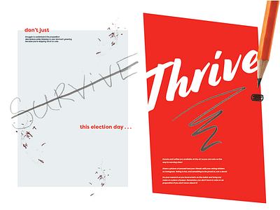 Vote Poster aiga aiga vote erase get out the vote pencil poster survive thrive vote