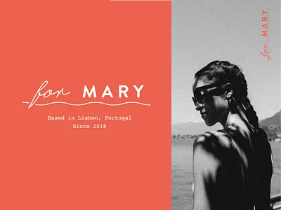 For Mary Swimwear branding design logo typography vector