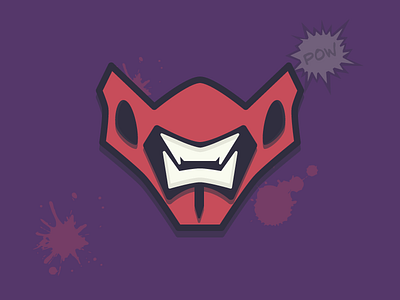 Oni Mask agents of mayhem flat illustration mask oni video game