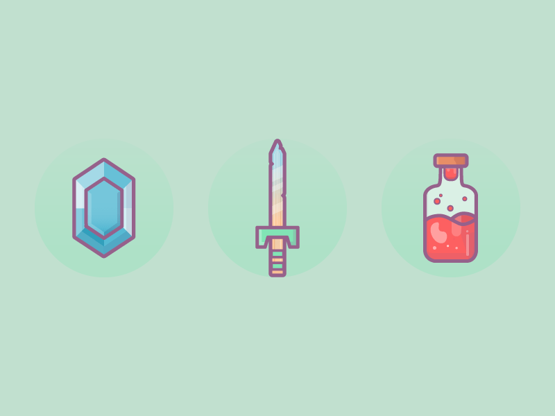 Zelda Icons by Travis Hall on Dribbble