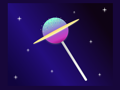 Galaxy Lollipop candy design galaxy illustration logo space sweet