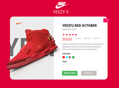 Nike Yeezy2 website design branding design ui vector web website