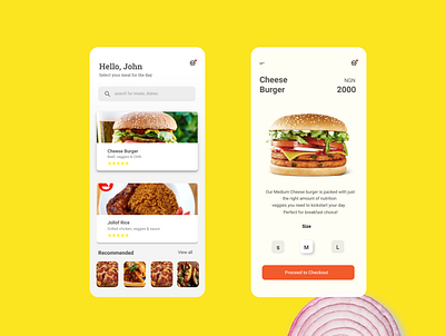 Food App Design app branding design ui