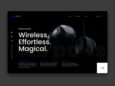 Airpod landing page design