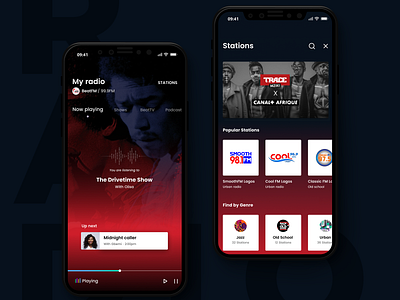 Online Radio app daily ui design mobile app music app radio