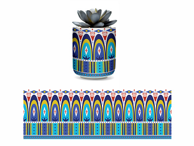 Bohemian Pattern Pots design design graphic drawing graphic design illustration illustrator logo pattern vector