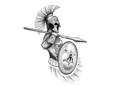 Spartan Tattoo adobe ilustrator design design graphic drawing graphic design illustration illustrator tattoo art