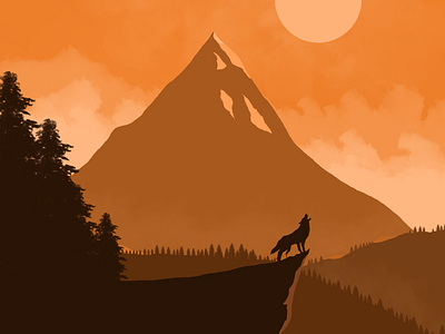 howling wolf landscape