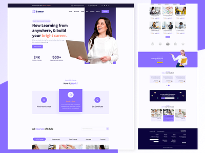 E-learning landing page ui