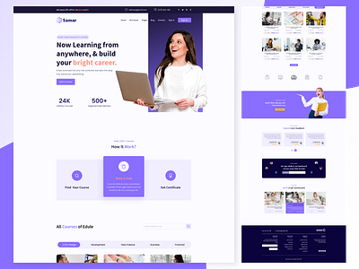 E-learning landing page