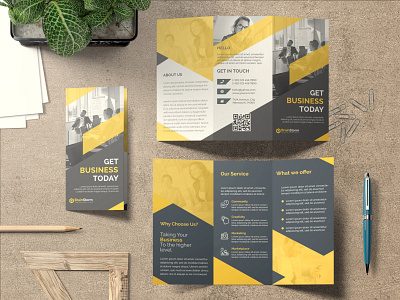 Stylish Trifold Brochure brand design brochure design flyer design