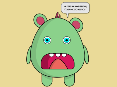 Monster greeting design illustator illustration ui ui ux design ux ux design