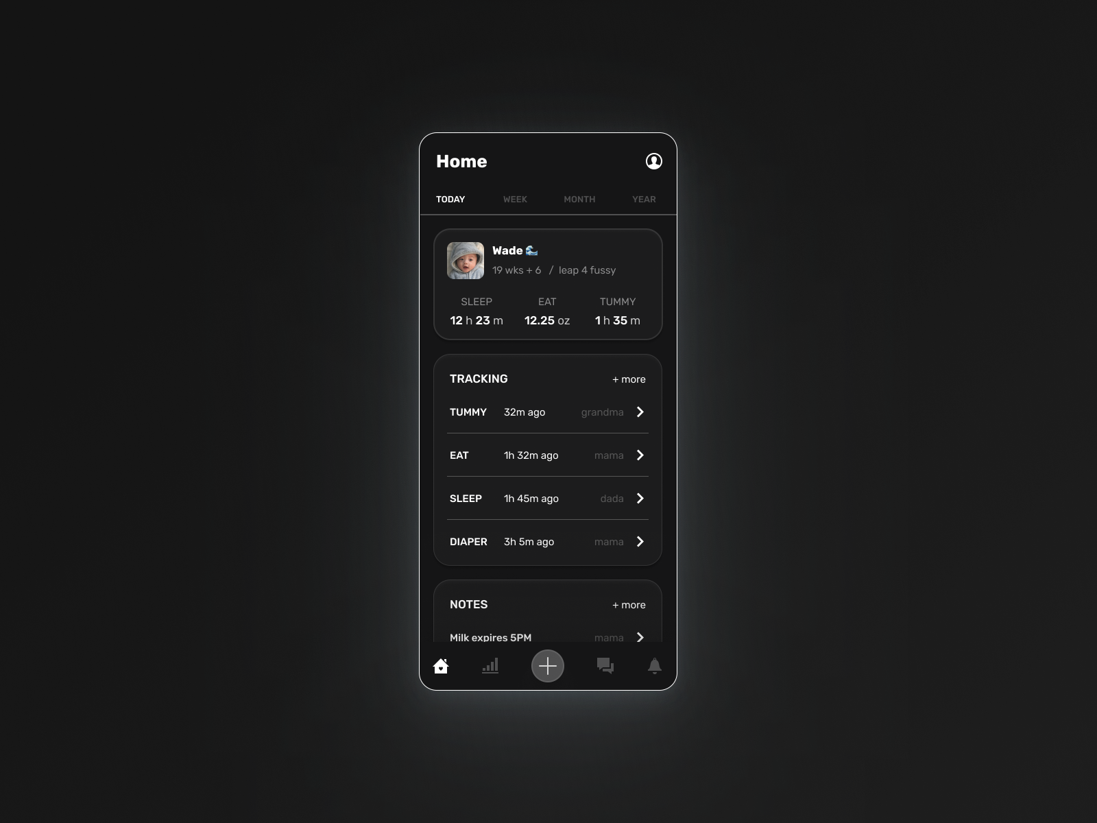 Baby Tracking App by Virginia Nguyen on Dribbble
