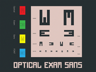 Optical Exam sans graphic typography vector