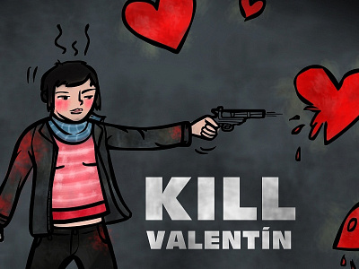 KILL VALENTIN blood girl heart kill valentin