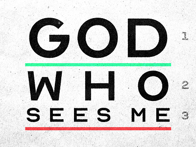 God Who Sees Me adobe christian church design eye chart god graphic design illustration illustrator photoshop series vision