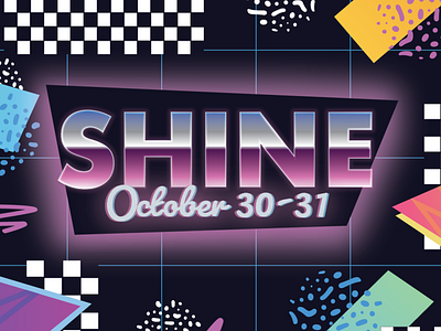 Shine - Kids Halloween Event 80s adobe christian church design graphic design halloween illustration illustrator kids photoshop series throwback