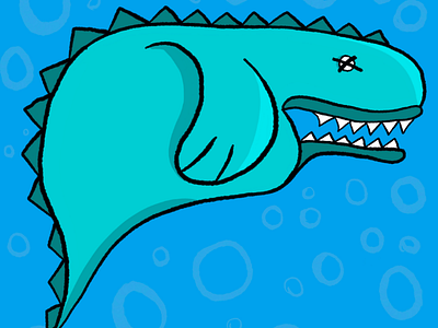 Underwater dinosaur dinosaur illustration monster procreate water