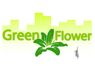 City Logo - GreenFlower branding city dailylogochallenge design illustrator logo vector