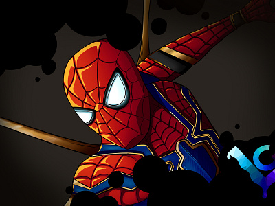 Iron Spider art artist artwork avengers design drawing illustration illustrator infinity war infinitywar iron spider spider man
