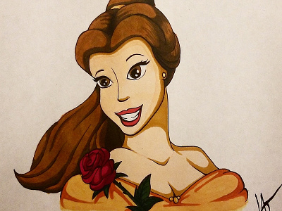 Belle from Beauty and the beast art beautyandthebeast belle disney drawing illustration princess