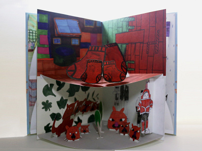 Book Arts 1 - autistic children - pop up book